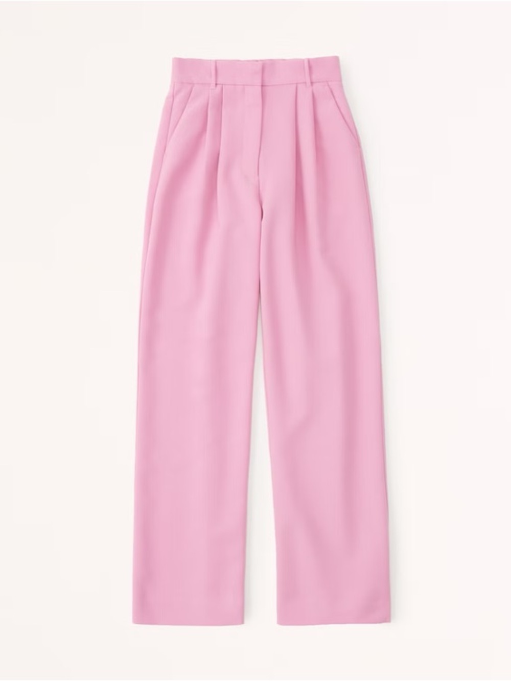 Abercrombie & Fitch Pink Sloan Tailored High-Rise Wide Leg Trousers